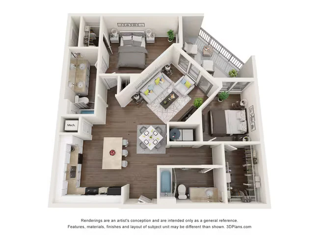 Unit B2_FHA 1124 floor plan